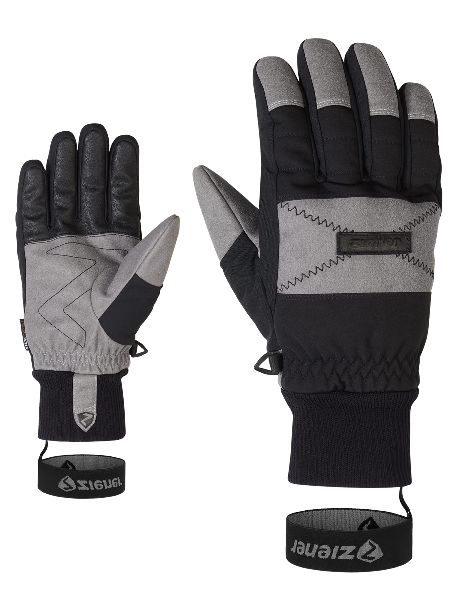 Ziener Men's Gendo Ski Gloves/Winter Sports | Breathable, Waterproof, Trendy, Black, 10.5