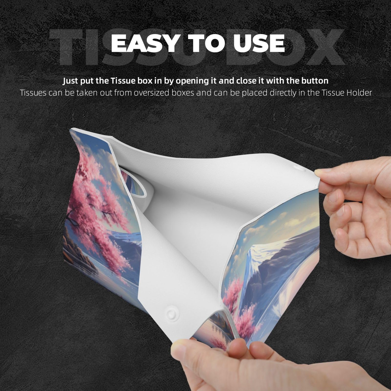 Amazon.co.jp: Mt. Fuji Tissue Case, Japanese Style, Cherry 