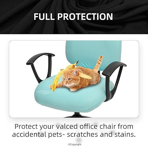 Miniatura 6 de DIVA EN CAMINO DEC Fundas elásticas para asiento de silla de oficina, funda elástica universal para silla de computadora, fundas de respaldo