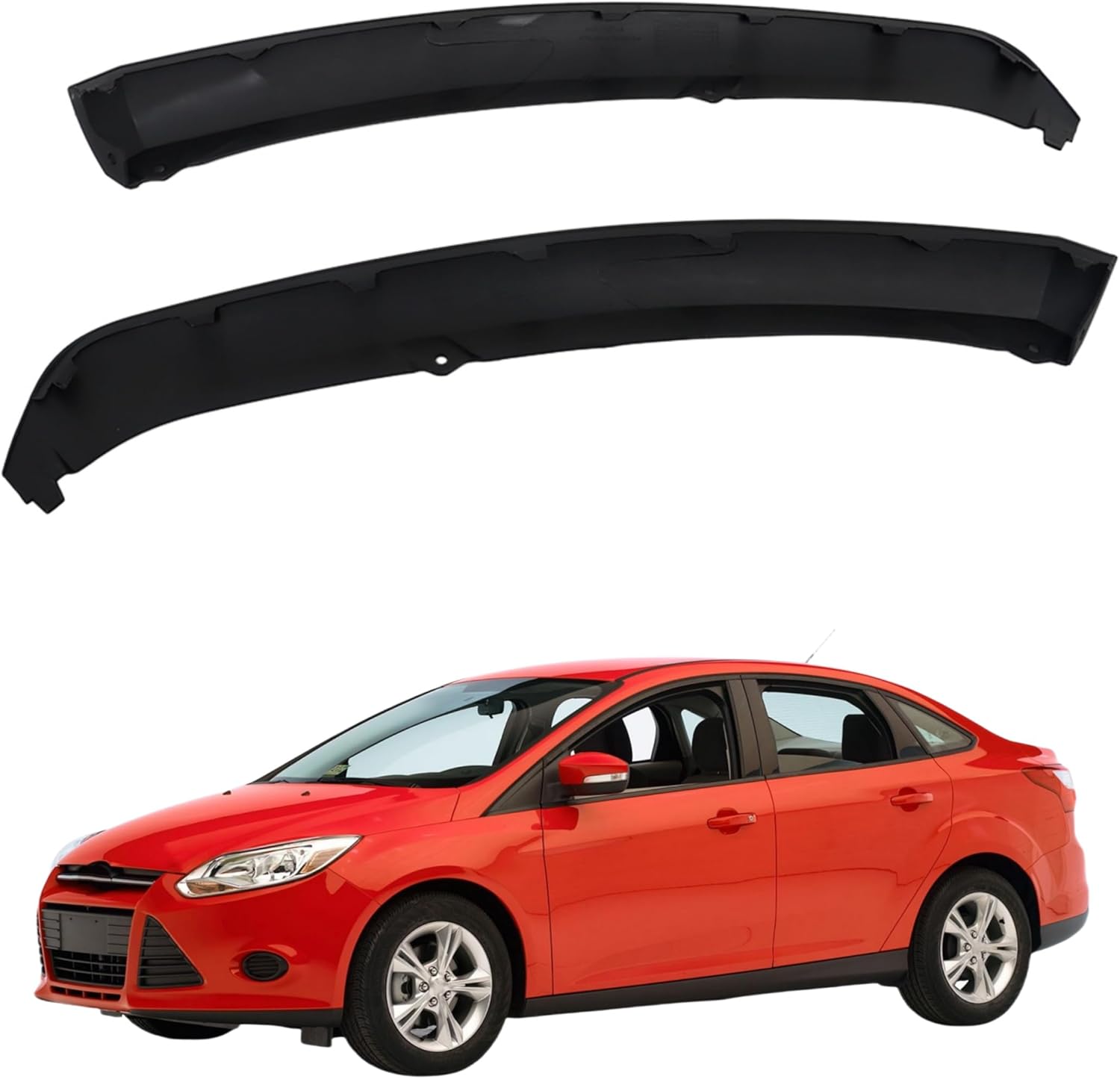 2PCS Front Bumper Valance Lower Trim Panel Black Left and Right Replacement for Focus Sedan Hatchback 2012-2014 FO1095244C FO1095245C CP9Z17626A CP9Z17626B