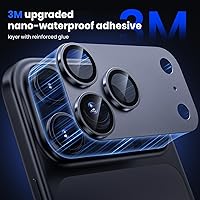 Vista 4 de WSKEN Protector de lente de cámara para iPhone 17 Pro Max - [grado militar inastillable] [fuerte adherencia] protector de pantalla de cámara