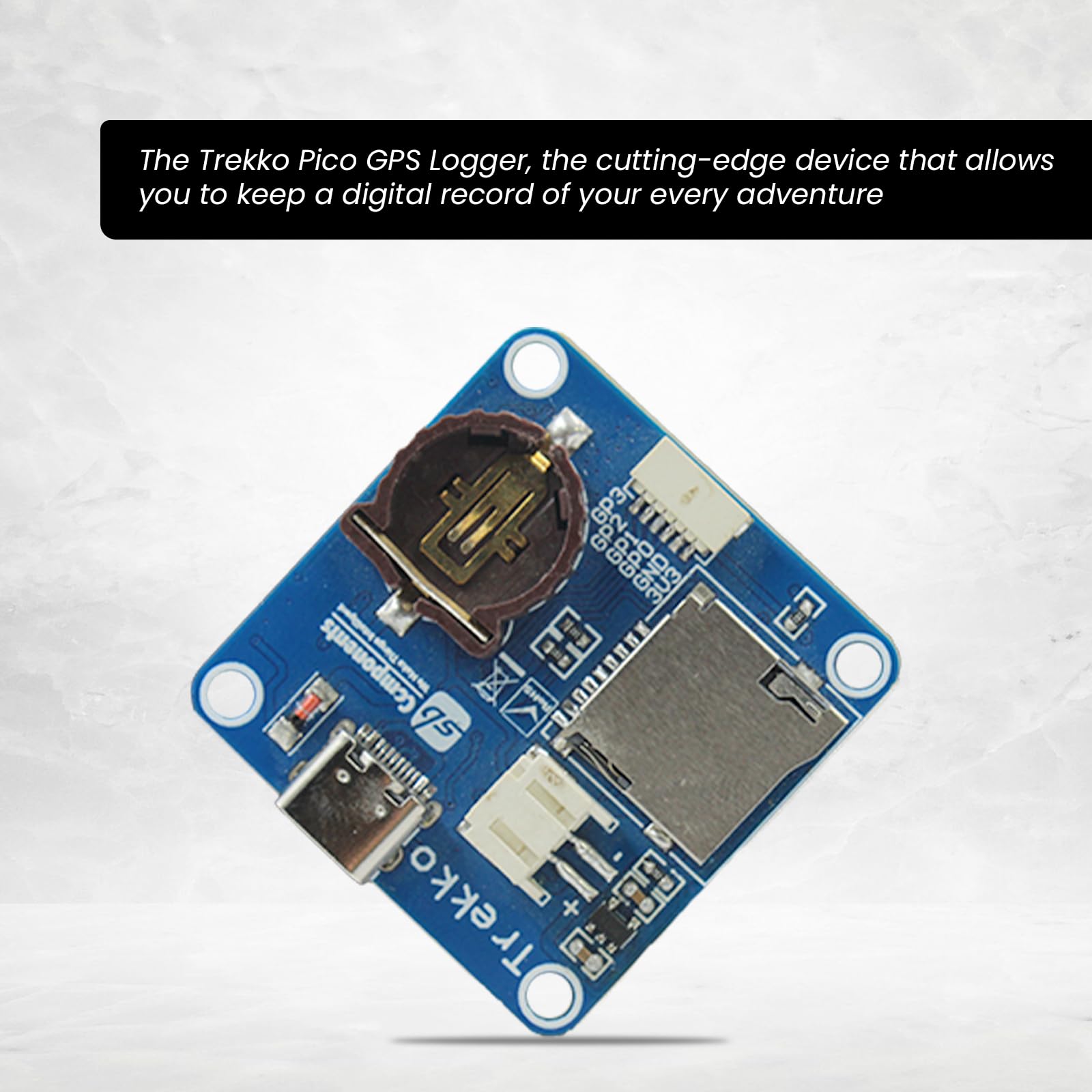 sb Components Rejestrator GPS Trekko Pico zasilany przez Pico RP2040 obsługuje systemy Multi-GNSS moduł GPS do śledzenia lokalizacji geograficznej