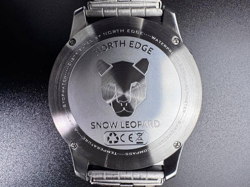 North Edge Snow-Leopard, orologio digitale da uomo, per lavoro e sport, cassa in acciaio inox, impermeabile fino a 50 m, altimetro, barometro, bussola e termometro integrati