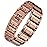 Feraco 3X Strength Copper Bracelets for Men-Pure Copper Magnetic Bracelet with 3 Row Neodymium Magnets Adjustable Length,Jewelry Gifts for Men (Copper)