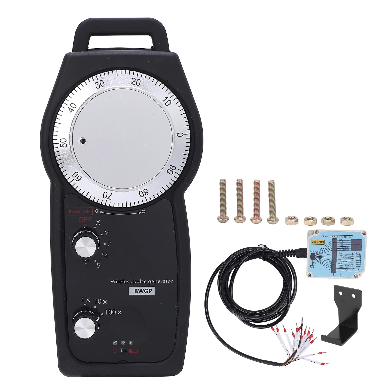 5 Axes CNC Handwheel Electronic Handwheel Controller Handwheel with 40m Distance Supports Emergency Stop for CNC Machine