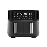 Braun TwinCook 3 TD3030IBK, Friggitrice ad Aria a Doppio Cassetto