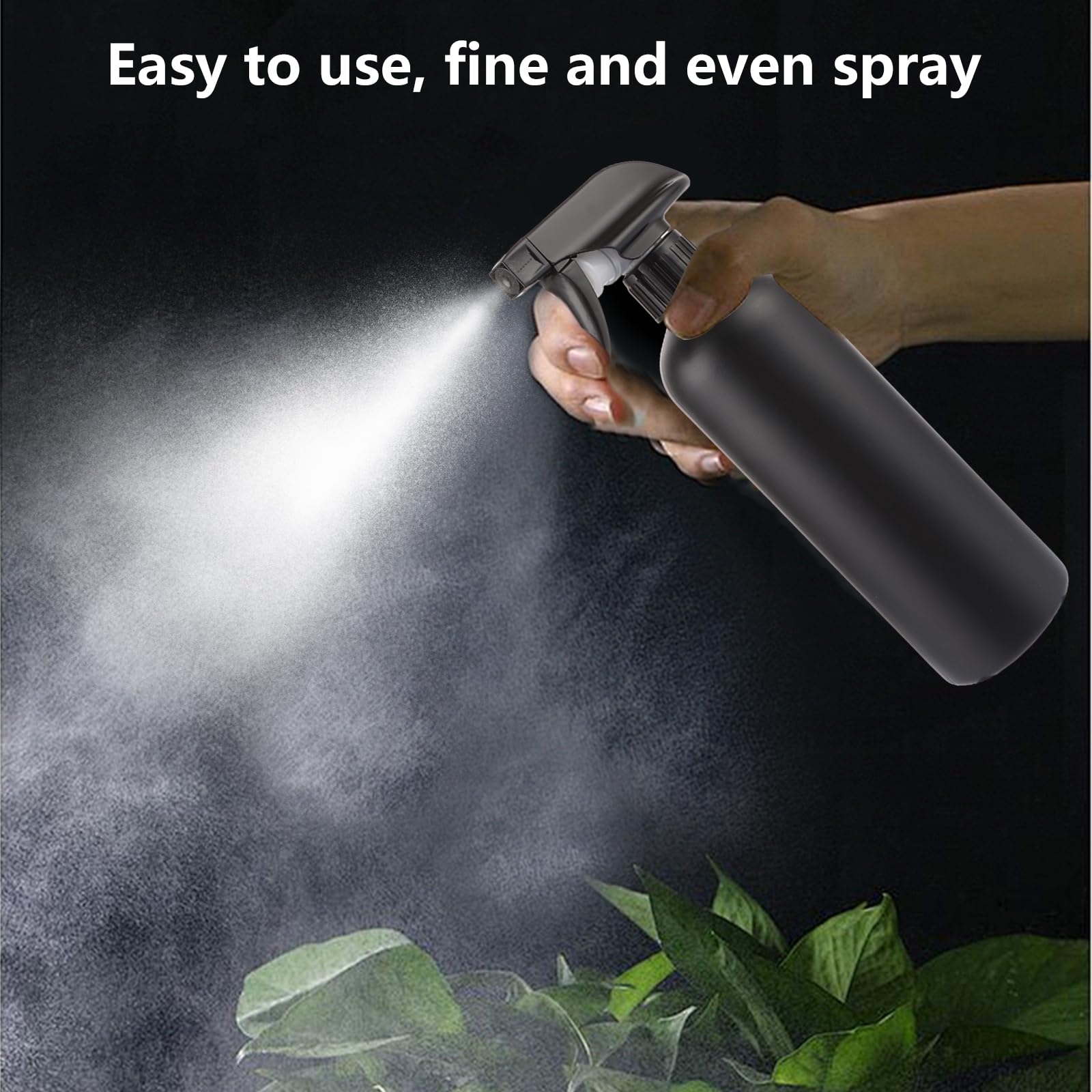 Spray per piante 500 ml flaconi spray da 10 pezzi plastica nera vuoti con etichetta