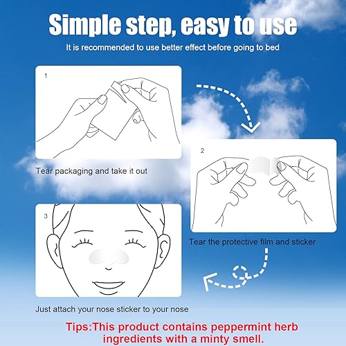 Miniatura 7 de Tiras nasales de ventilación de gel de polímero altamente hidrofílico, alivia la congestión nasal, pasajes nasales bloqueados y dificultades