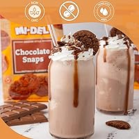 Vista 4 de Mi-Del Galletas de chocolate crujientes, con certificación sin OMG, 0.00 oz de grasa trans, galletas saludables (paquete de 8)