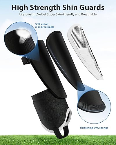 Miniatura 3 de Espinilleras de fútbol mejoradas para niños, jóvenes y adultos, con certificación CE, equipo de protección para niños y niñas, juego de fútbol,