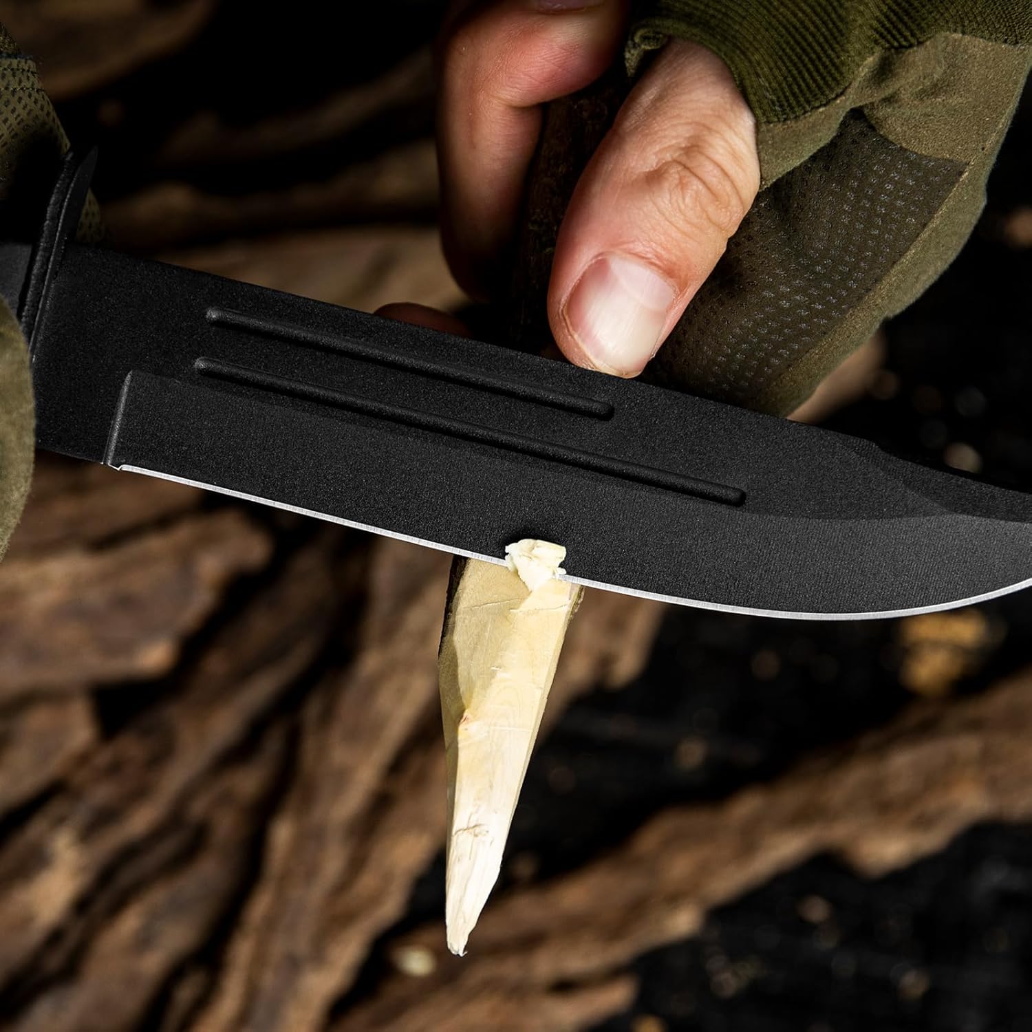 DISPTACH 10.5-Inch Fixed Blade Tactical Knife with 6-inch 3Cr Steel Blade, Rubber Handle & Nylon Sheath – Full Tang Survival Knife for Bushcraft, Hunting, Camping, Outdoor, EDC - Image 7