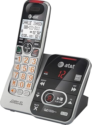 VTech At&T Corp CRL32102 - Sistema de contestador inalámbrico con CID inalámbrico, color negro y plateado