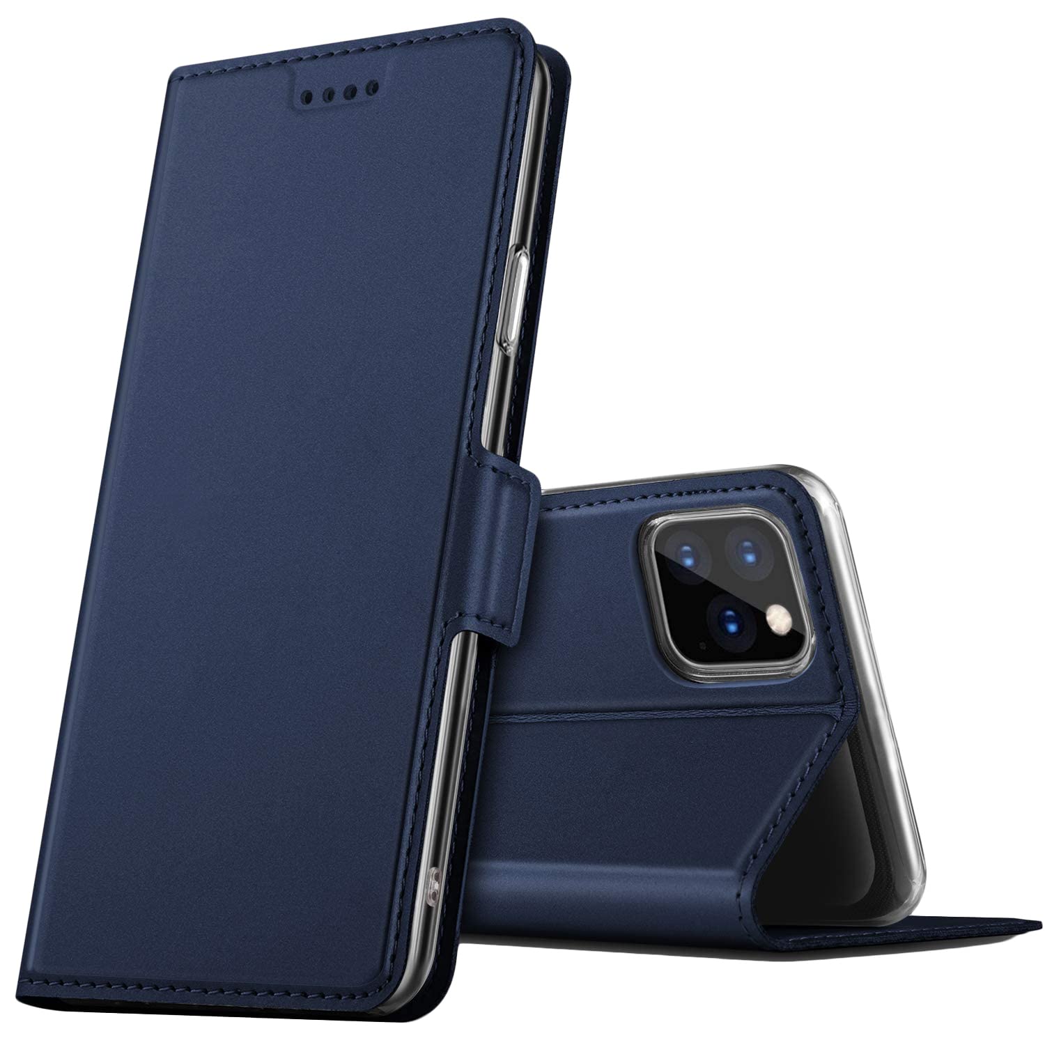 Kapa Noble Slim Magnetic & Card Holder Stand Leather Flip Case Cover for Apple iPhone 13 Pro (6.1) (Blue) (B09MCY986Q) Amazon Price History, Amazon Price Tracker