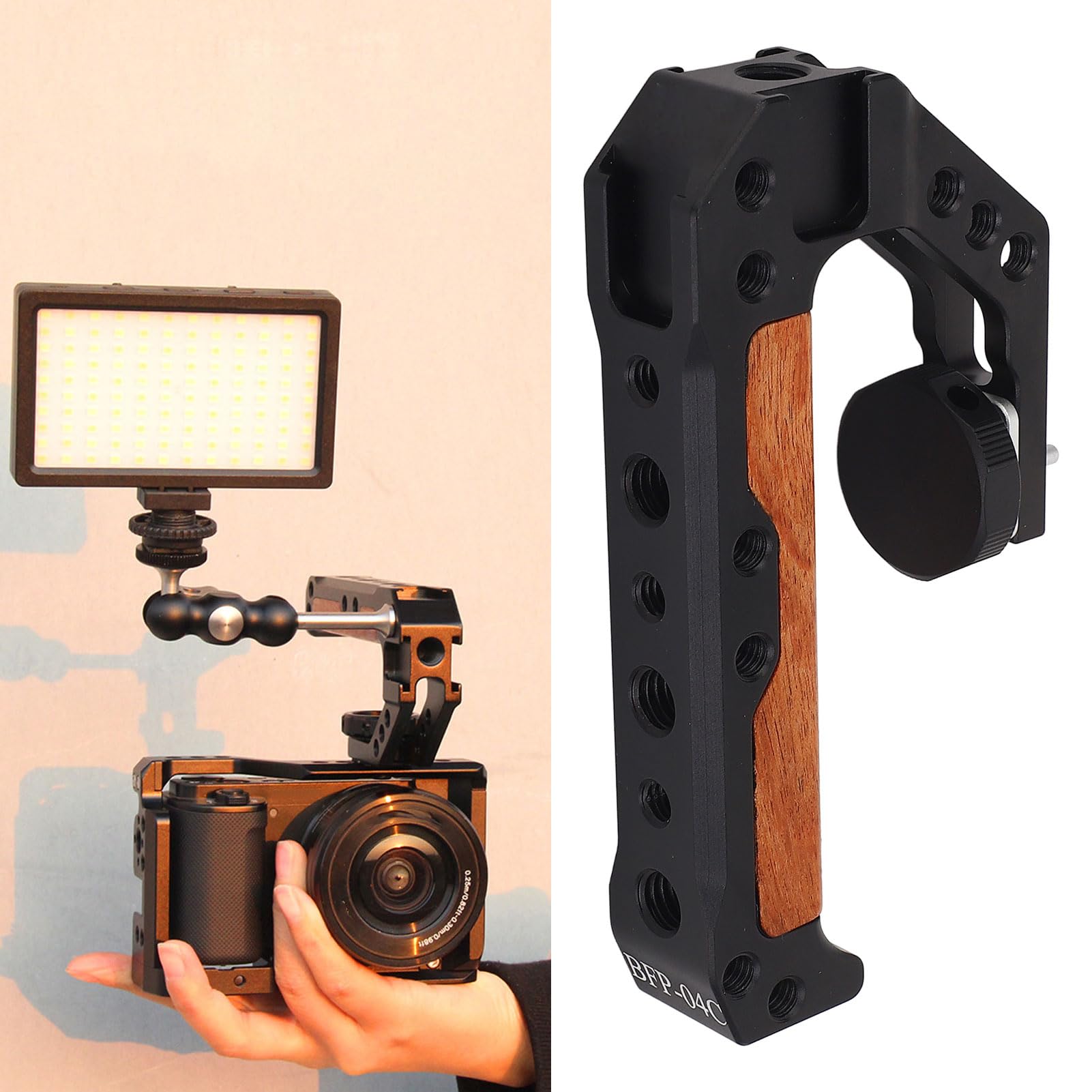 Maniglia Superiore per Rig per Fotocamera in Alluminio di Alta qualità con Opzioni di Montaggio Versatili, Adatta per Riprese All'aperto