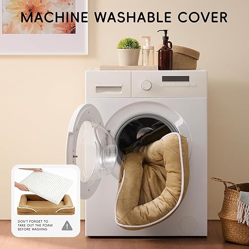 Miniatura 8 de Homemate Camas para perros de tamaño grande 36 x 27 pulgadas, cama ortopédica para perros grandes, cama XL para mascotas, gatos, suministros de sofá