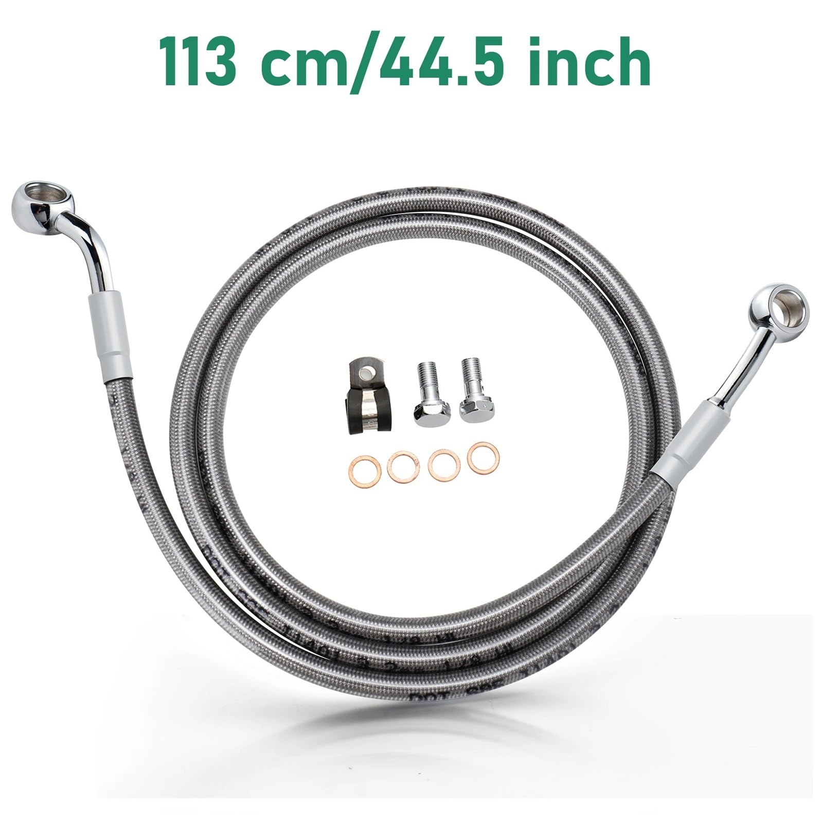 kable napędowe Pasuje do Harleya Super Glide Wide bez ABS Mokitdora 108/113/118CM Dyna Przednie przewody hamulcowe hydrauliczne(113cm Chrome)