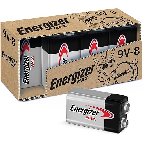 Energizer 9V Batteries, Max 9 Volt Battery Premium Alkaline, 8 Count