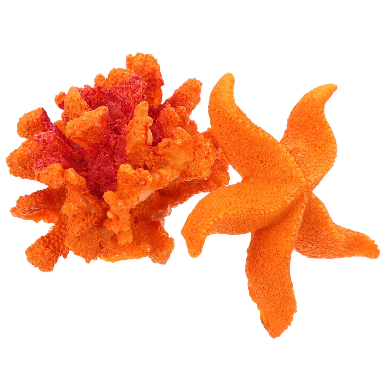 HOLIDYOYO 2Pcs Aquarium Coral Decoration Realistic Simulated Coral Ornament for Fish and Shrimp Fish Tank Hideout Vibrant Underwater Decor for Home and Office