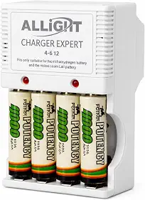 Carregador de Pilhas Recarregáveis AA AAA e Bateria 9V Ni-MH Bivolt 4700mAh, com LED Indicador, Compatível com Controles, Brinquedos, Lanternas e Eletrônicos – Não Acompanha Pilhas
