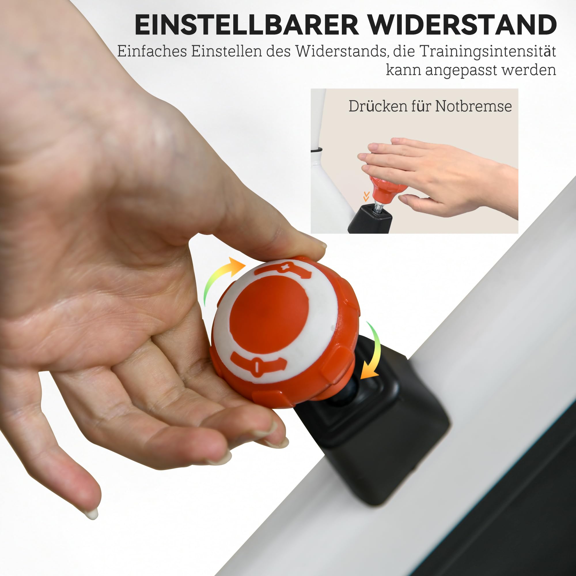 HOMCOM Heimtrainer Leiser Fahrrad Hometrainer Fahrrad mit LCD-Display, verstellbarem Sitz, Rollen, Indoor Fitnessbike mit Becherhalter für Zuhause, Stahl, weiß
