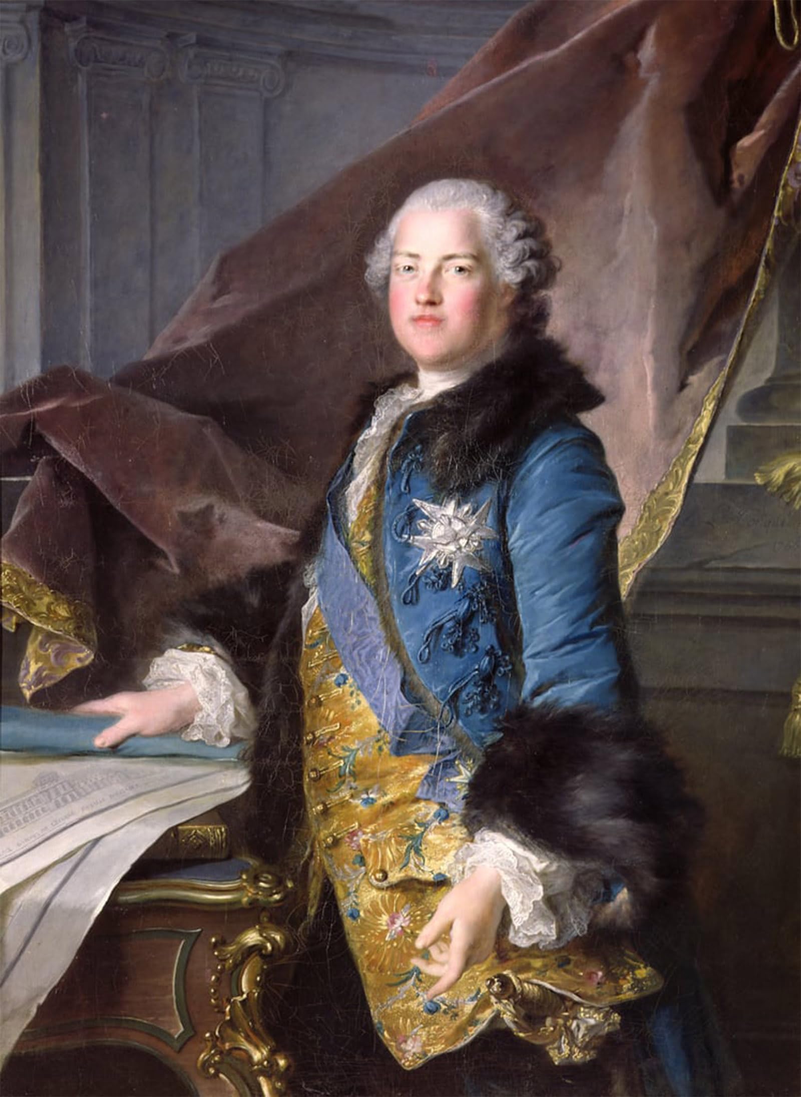 POSTERIIk Famous Animal Posters Vintage Picture Abel Francois Poisson Marquis De Marigny by Louis Tocqué Modern Wall Decor for Home Decor 60x90cm
