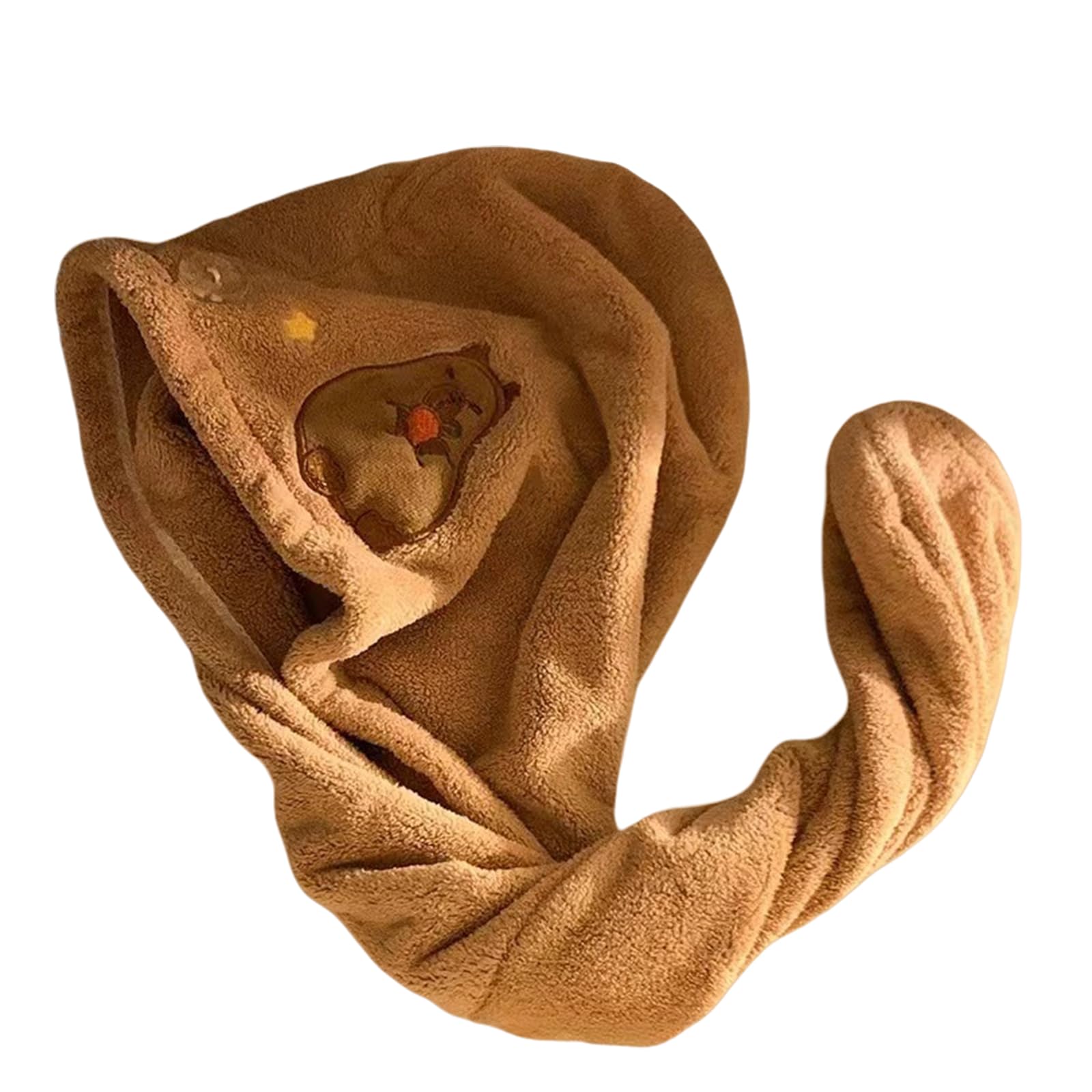 Buxuaaaa Capybaras Quick Dry Hair Towel Wrap for Wet Hair Super Absorbent Microfiber Towel with Button for Women Long Microfiber