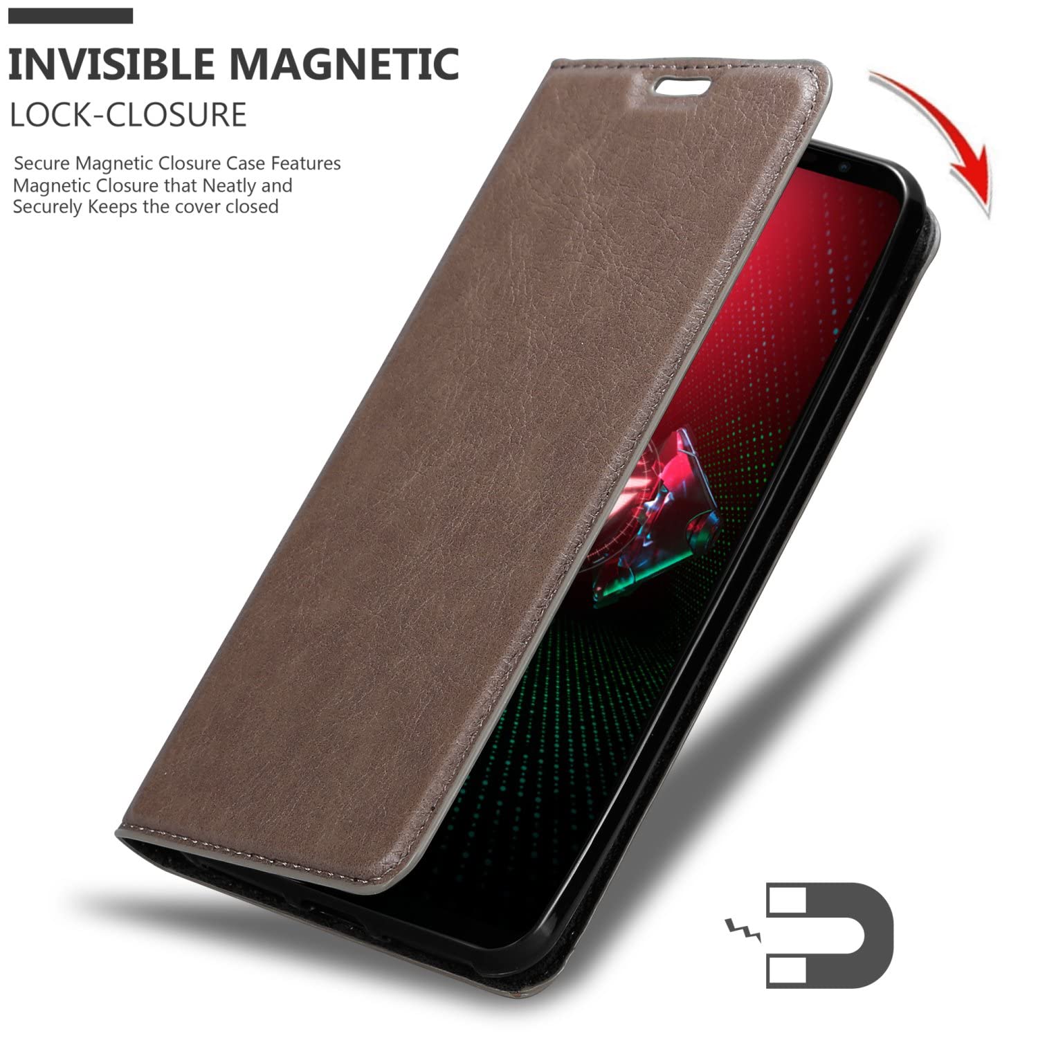 Cadorabo Custodia Libro compatibile con Asus ROG Phone 5 in BLU FIORE - in Design di Fiore