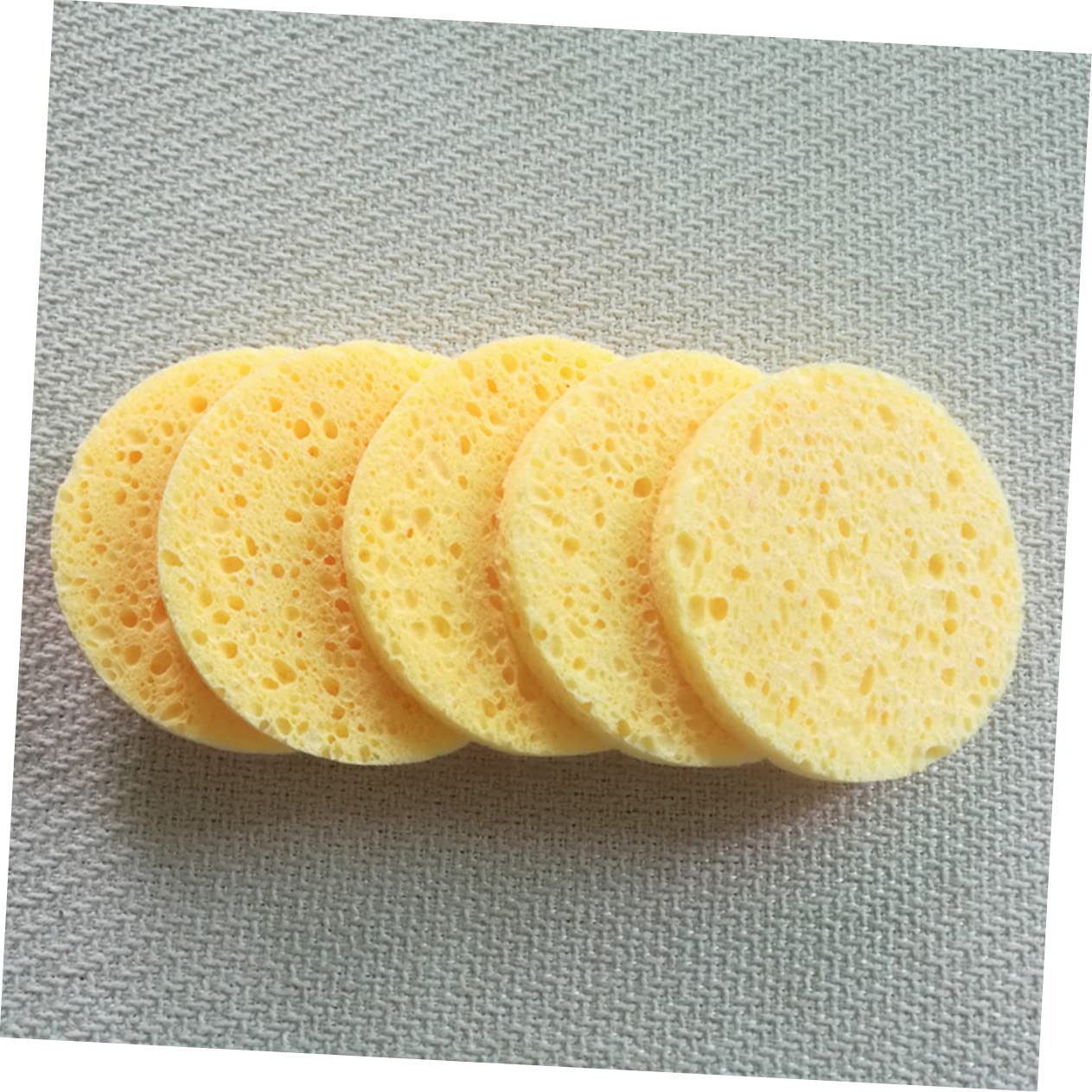 Healeved 100pezzi Pz Spugne Cellulosa Naturale Per Pulizia Viso Strumenti Per Rimozione Make-up Morbide e Delicate Formato Rotondo Per Esfoliazione e Detersione Pori