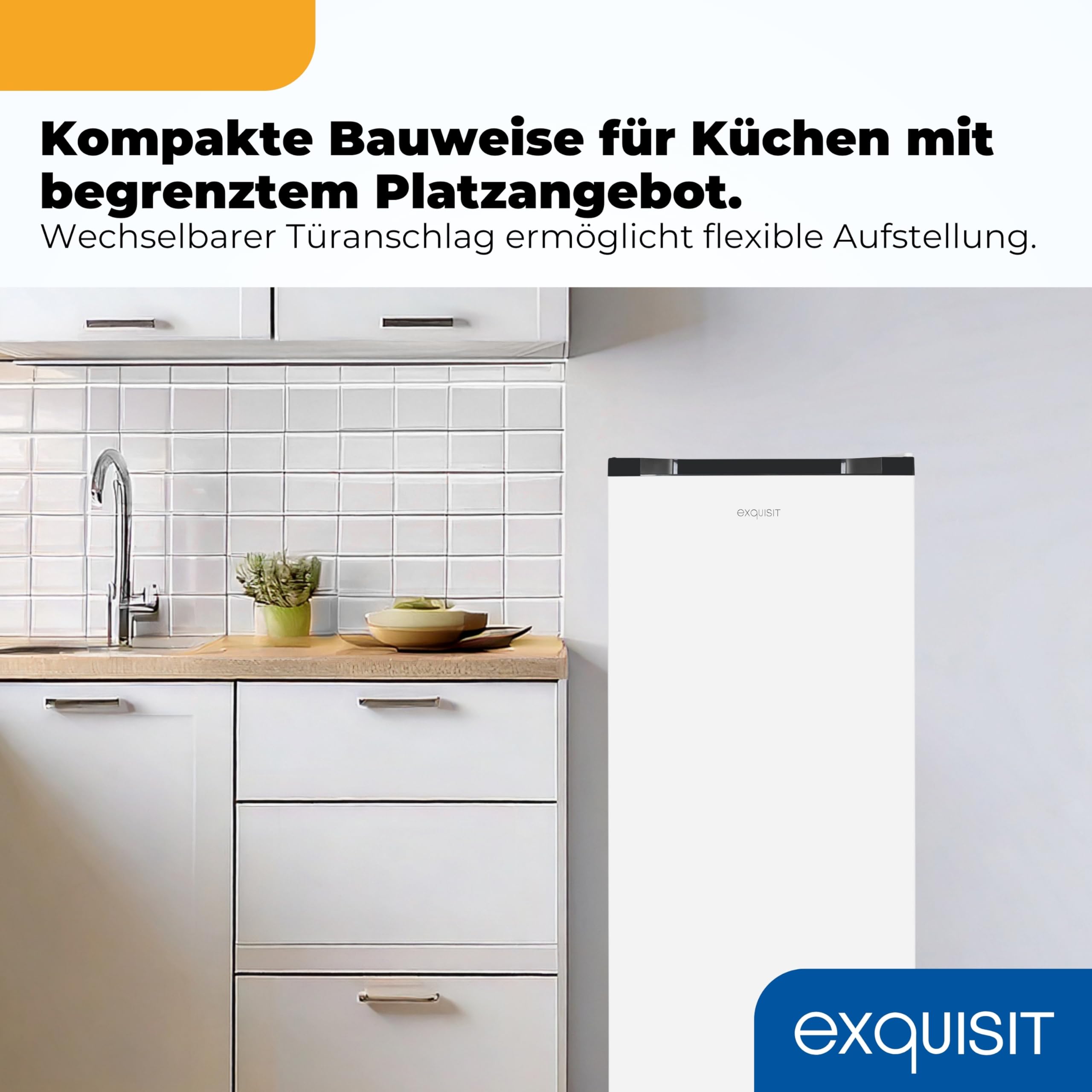 Exquisit GS5145-050C Gefrierschrank - 145 l Gefriergerät - Energieklasse C | Freistehendes 4-Sterne Gefriergerät, 4 Schubladen, 7 kg Gefrierleistung, wechselbarer Türanschlag, Maße 125,9x54x55 cm