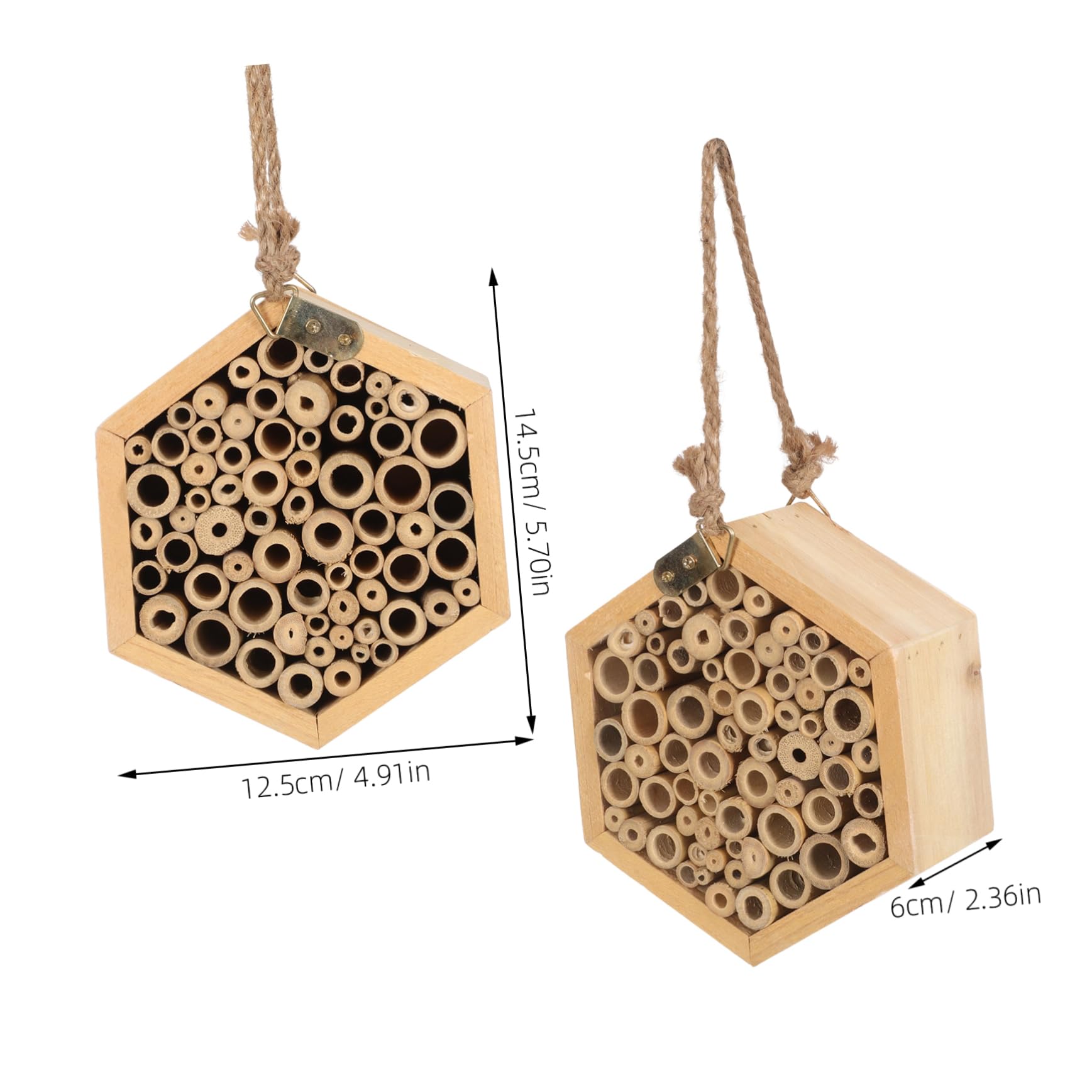 Casa De Madera para Insectos Hotel para Abejas y Decoración Exterior De Jardín Atrae Polinizadores y Contribuye La Biodiversidad