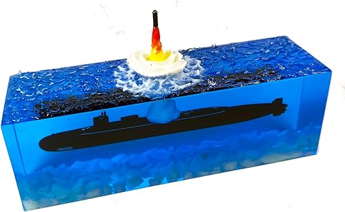 Warp United Cinnabar Tide 1/2000 SSBN Ohio Clase Submarino Nuclear Lanzamiento Modelo de Diorama de Misiles SLBM