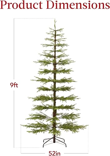 Miniatura 7 de Best Choice Products Árbol de Navidad escaso preiluminado de 9 pies, decoración navideña de pino artificial con 2,494 puntas de rama, 400 luces LED