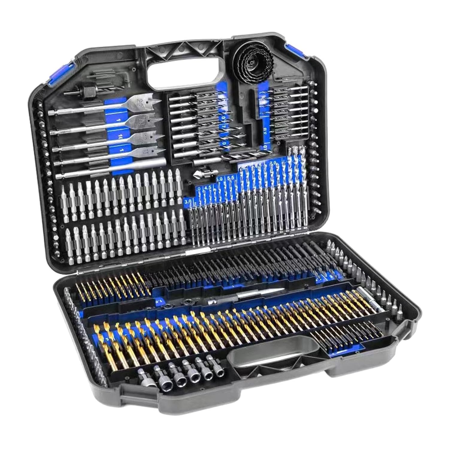 Comprehensive 246-Piece Set for Various Projects, Blue Labels
