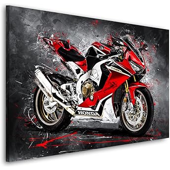 Art Designs24 Canvas Picture Motorcycle Honda CBR 1000 RR Abstract Wall Art Print Room Decoration
