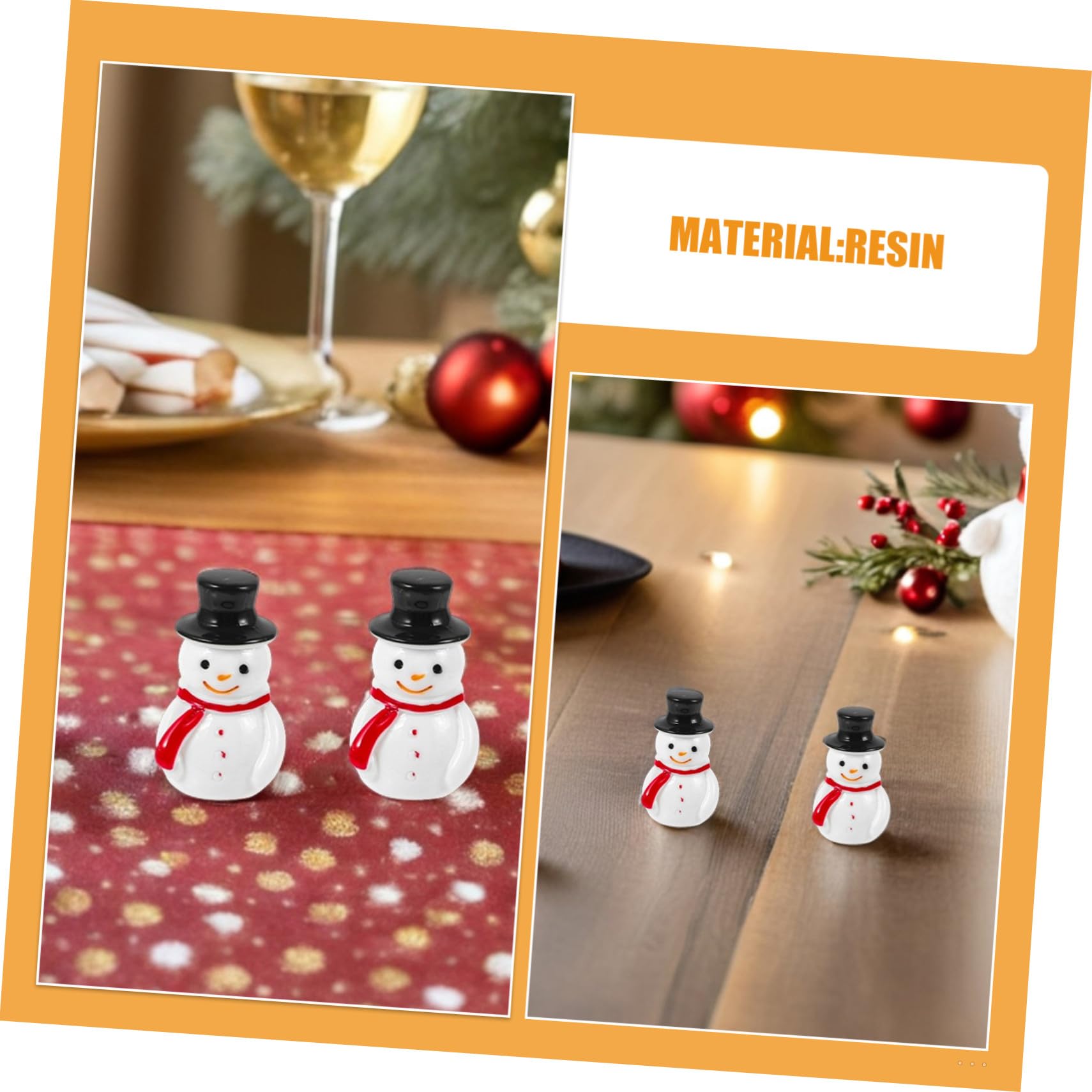 Mobestech 100pièces Lot de Mini Figurines De Bonhommes De Neige Décorations Résine pour Noël Anniversaires Et Intérieurs