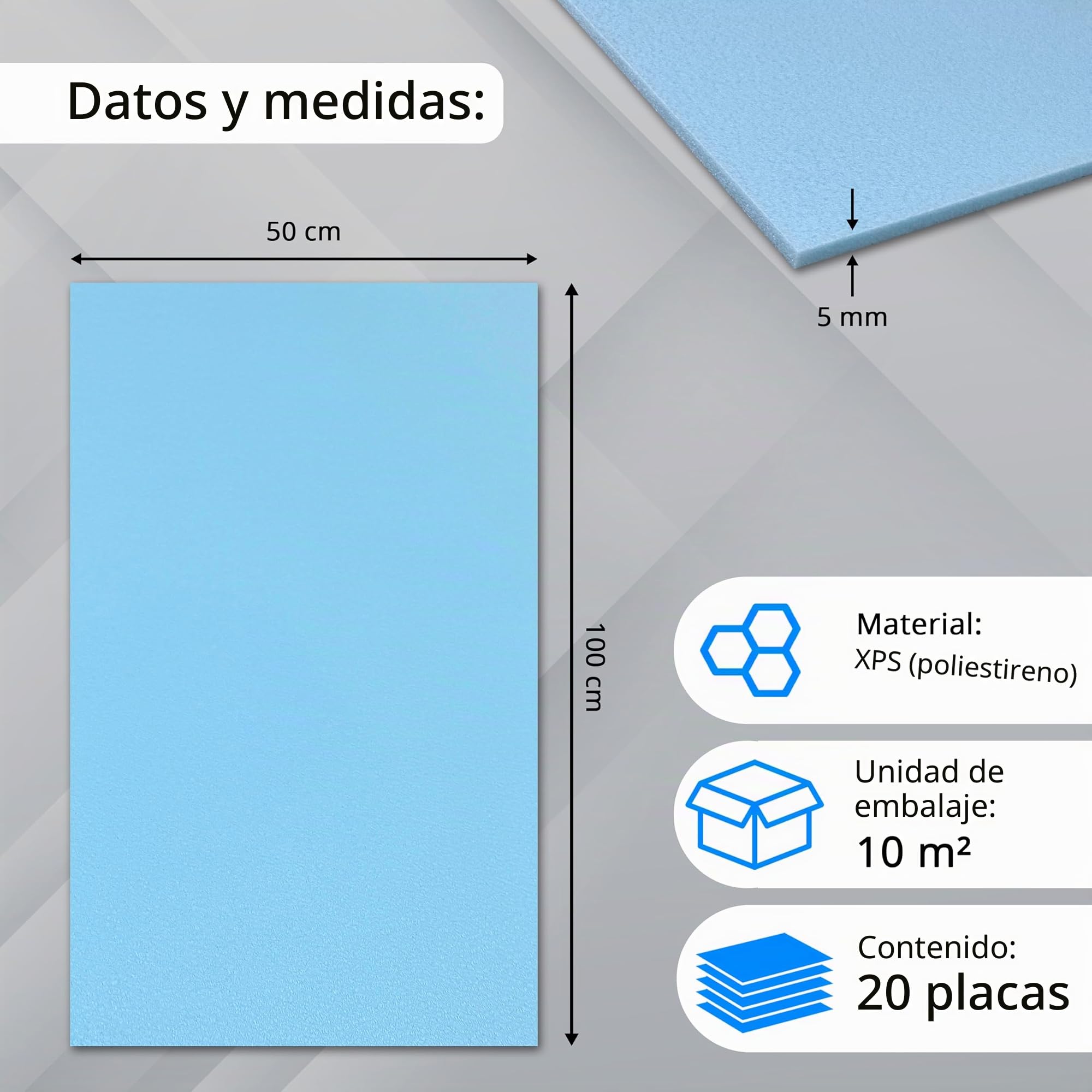 10 m² uficell® SOFT-Step Aislamiento acústico al ruido de impacto para suelos laminados/parquet y corcho - 5 mm de espesor - excelente como aislamiento (1, 10 m²)