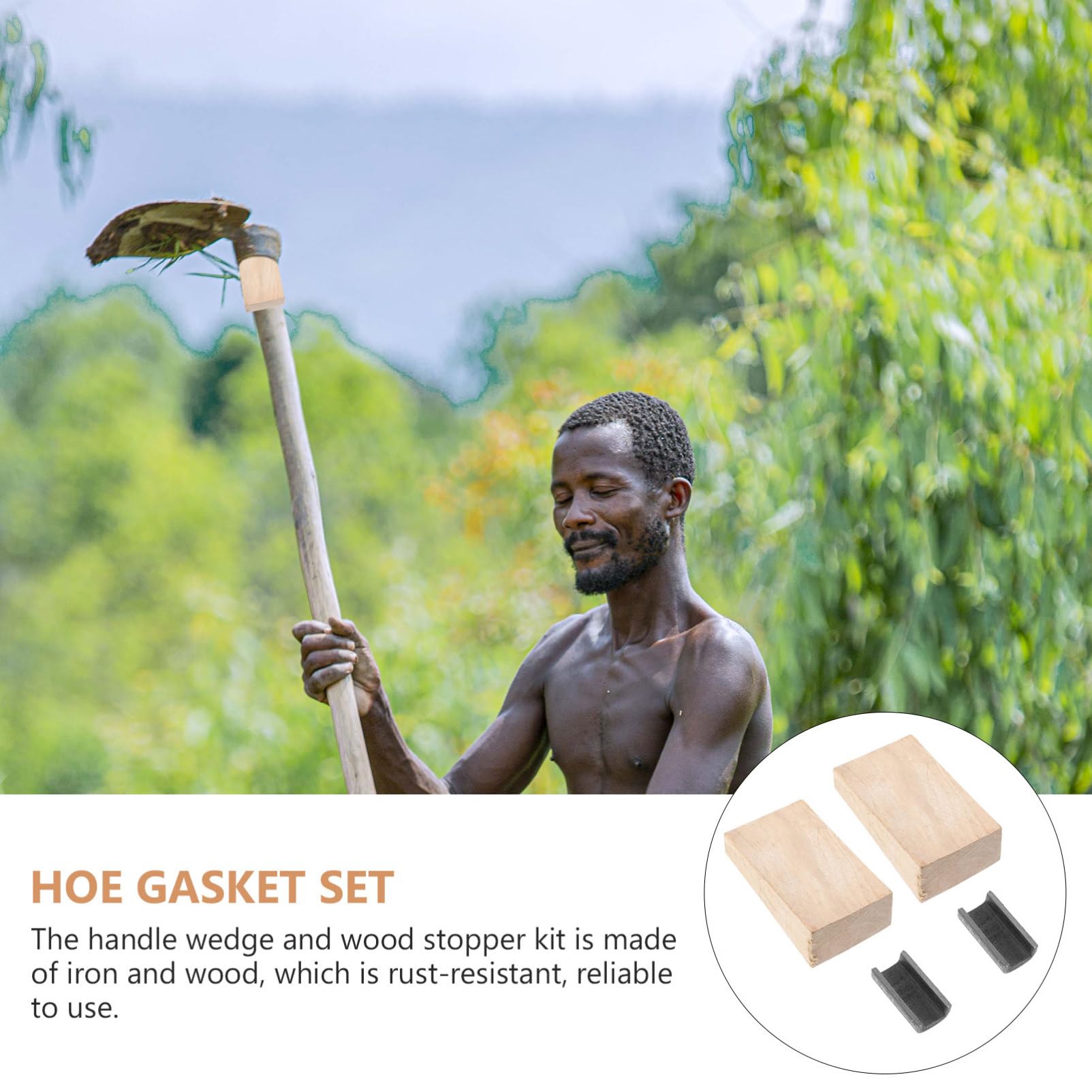 BESPORTBLE 8 Juegos Cuña De Azada Timón De Jardín Azada Herramienta De Jardín De Servicio Pesado Piezas De Azada Accesorio De Azada Piezas De Herramientas De Jardín Azada De Mano Planchar