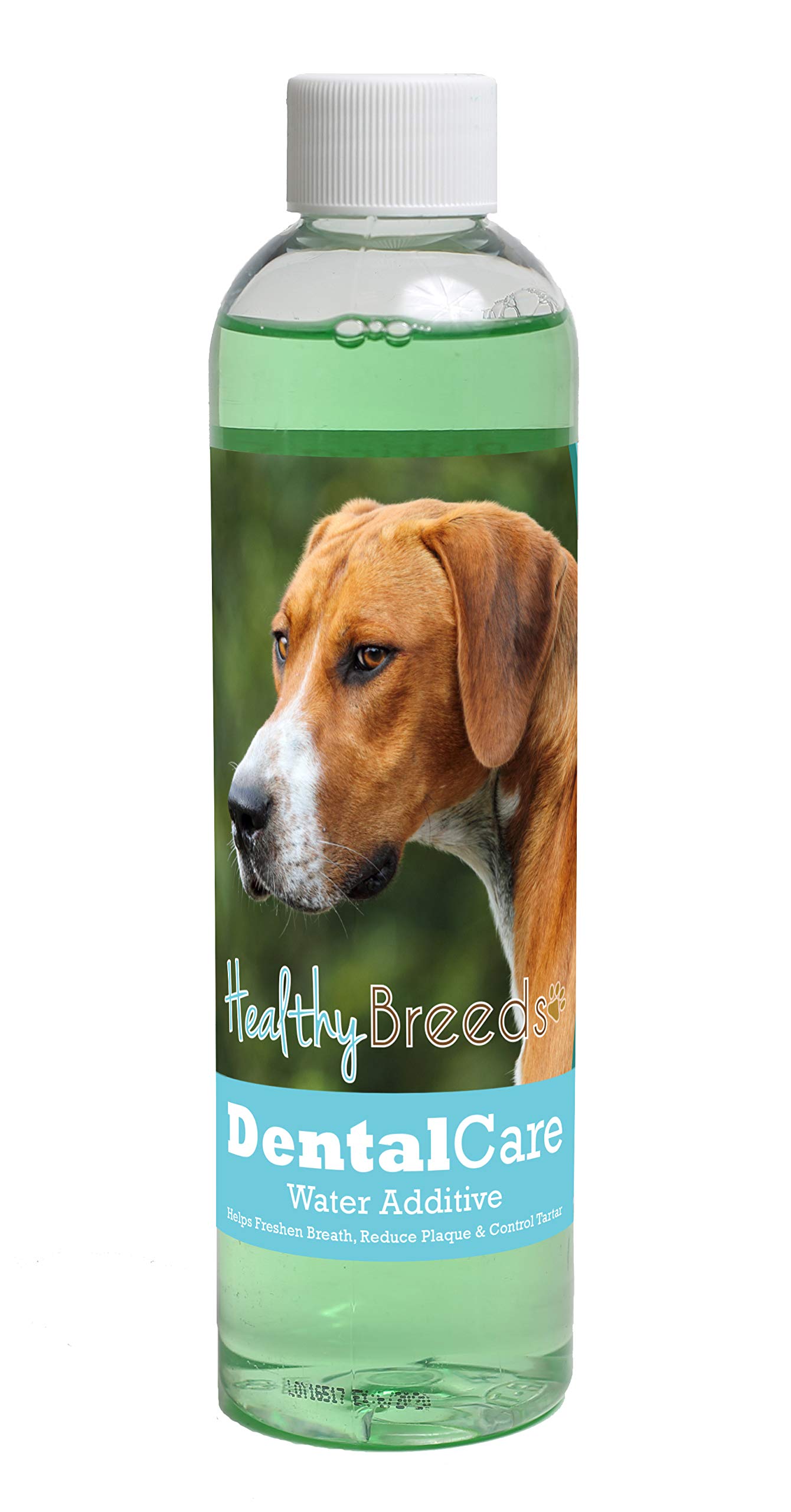 Healthy Breeds Dog Dental Care Water Additive for English Foxhound - Helps Freshen Breath, Reduce Plaque &amp; Control Tartar - Mint Flavor - 8 oz
