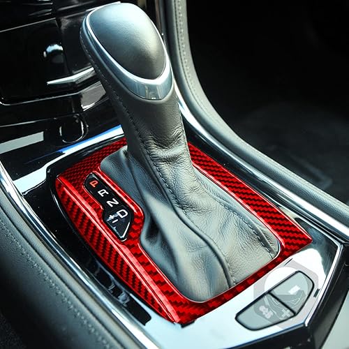 Miniatura 10 de UOADA Caja de cambios de control de fibra de carbono suave real, cubierta del marco del panel de cambios del automóvil, marco de la caja de cambios,