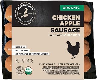 Continental Sausage - Organic Chicken Apple Sausage, Organic, Non-GMO, Gluten Free, Sugar Free, Milk Free