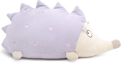 Miniatura 2 de Cuddle Barn Hoyo The Hedgehog - Almohada de peluche súper suave de color morado lavanda claro para abrazar, 20 pulgadas