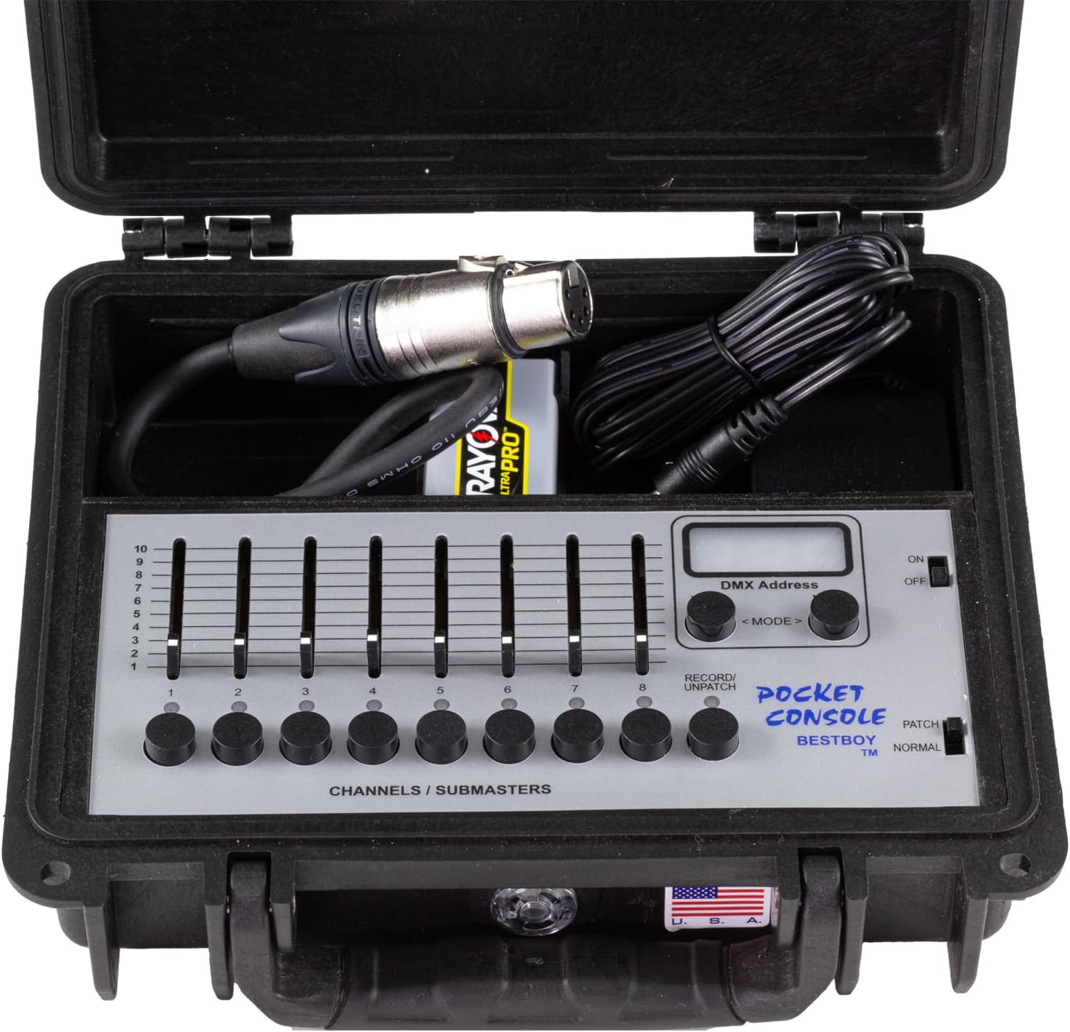 Best Boy 2 Pocket Console DMX with Playback-8 Dimmer Tester Lighting Console by BCi - Baxter Controls Inc