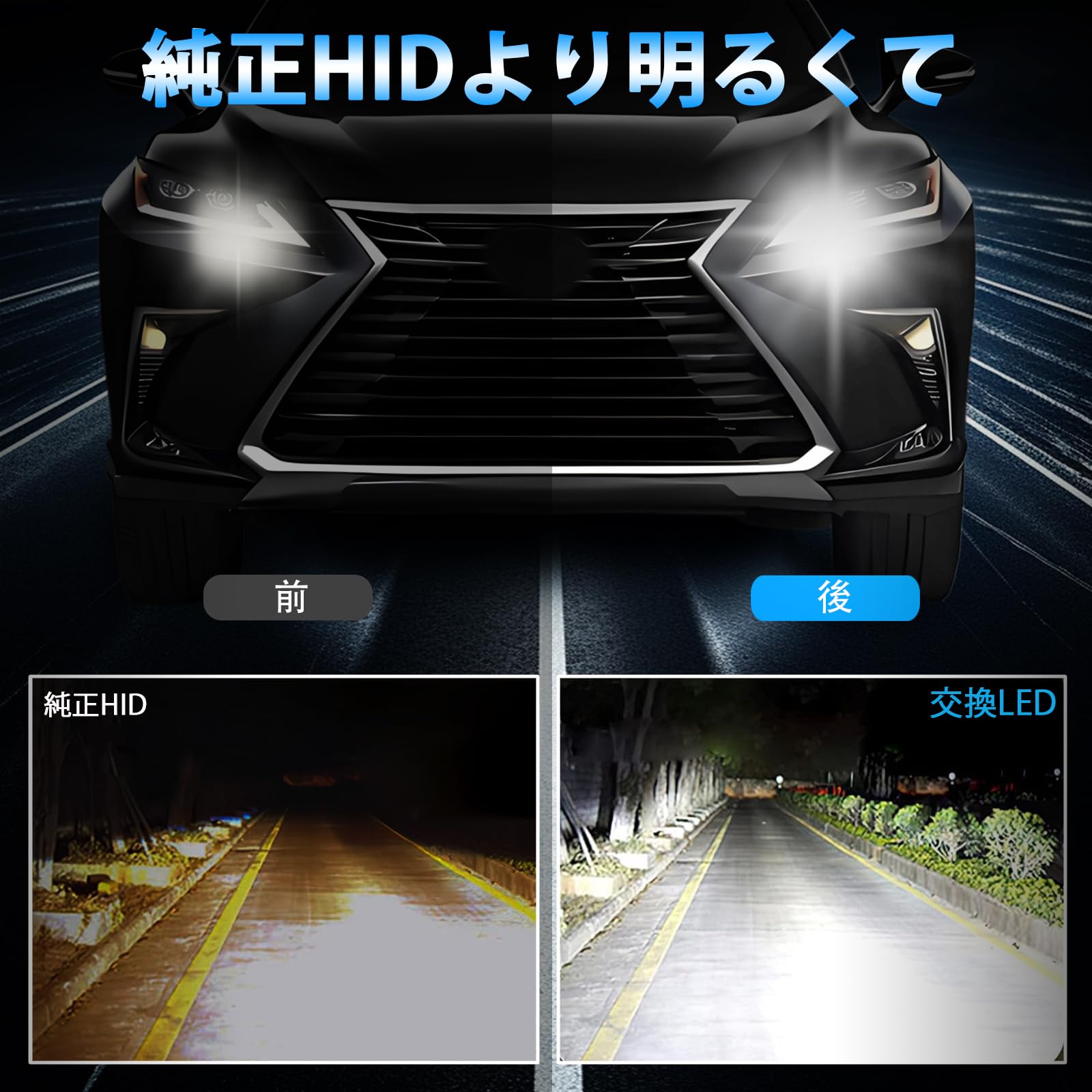 | D2S LED ヘッドライト 車検対応 D2R LED ポン付け 爆光