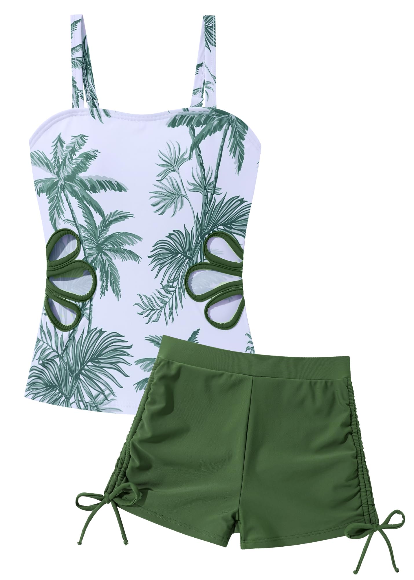 Tankini - Costume da bagno per ragazze e adolescenti, taglia 9-16, bikini con taglio a due pezzi