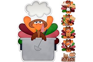 Thanksgiving Yard Signs with Stakes - 6-Pack Funny Turkeys