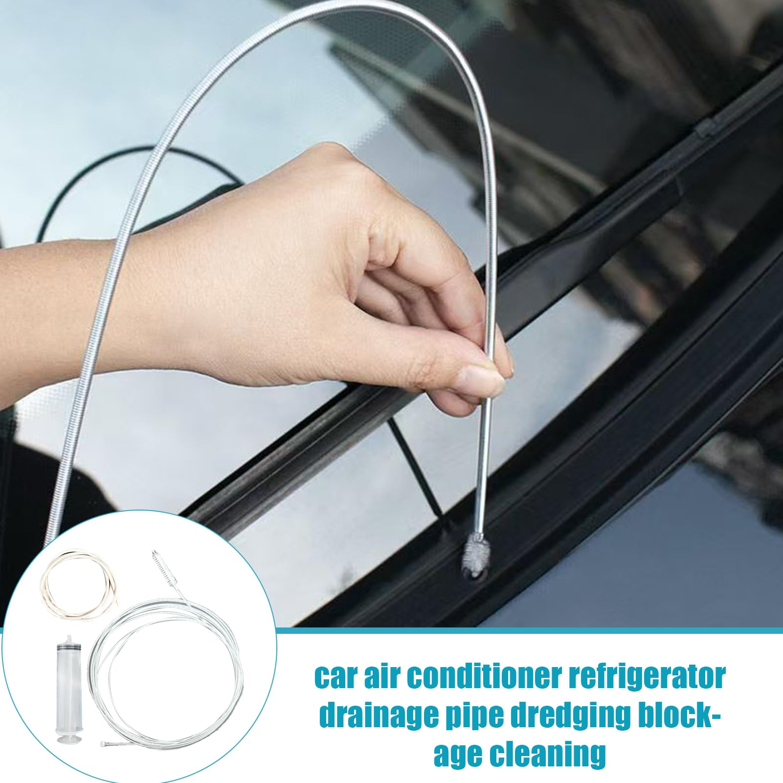 Nettoyeur De Tuyaux Flexible - Outil Multifonction Pour Déboucher Climatisation Voiture, Réfrigérateur, évier - 2