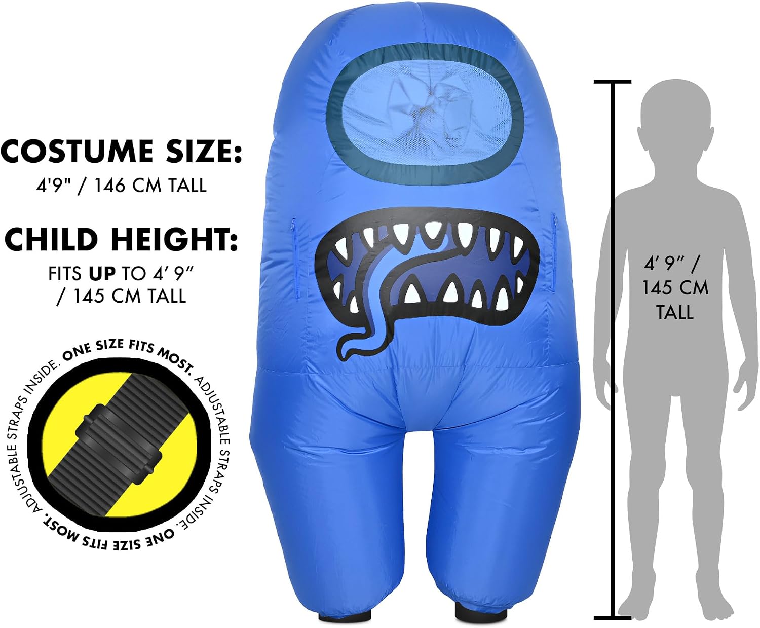 YuMe Official Among Us Toikido Toys Inflatable Kids Halloween Cosplay Costume for Children