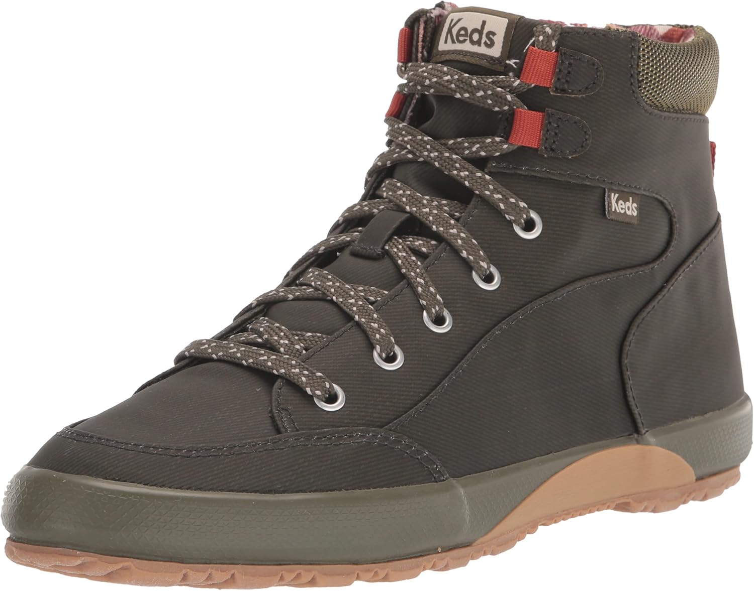 Keds Women's Scout 5 Ankle Boot, Olive, 5.5