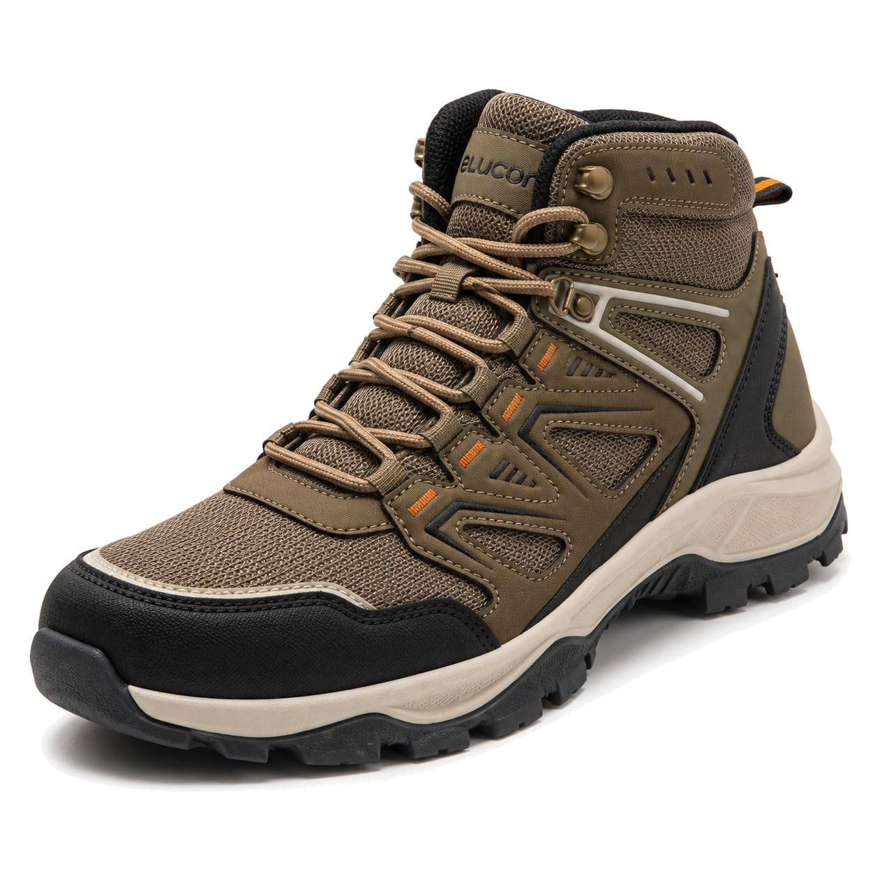 Botas de Trekking Hombre de Caña Media, Botas de Senderismo y Montaña Repelentes al Agua con Suela de Buen Agarre