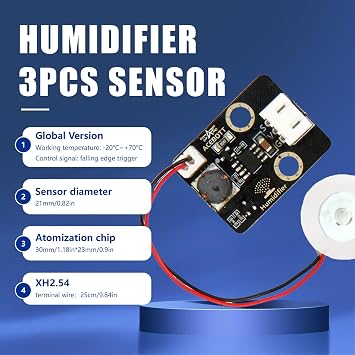 ACEBOTT 3Pcs Humidifier Module, Spray Module Circuit Board, Atomization Module 5V Atomization Plate Circuit Board Atomization Module Atomizer DIY Incubation Experimental Equipment for Ultrasonic DIY